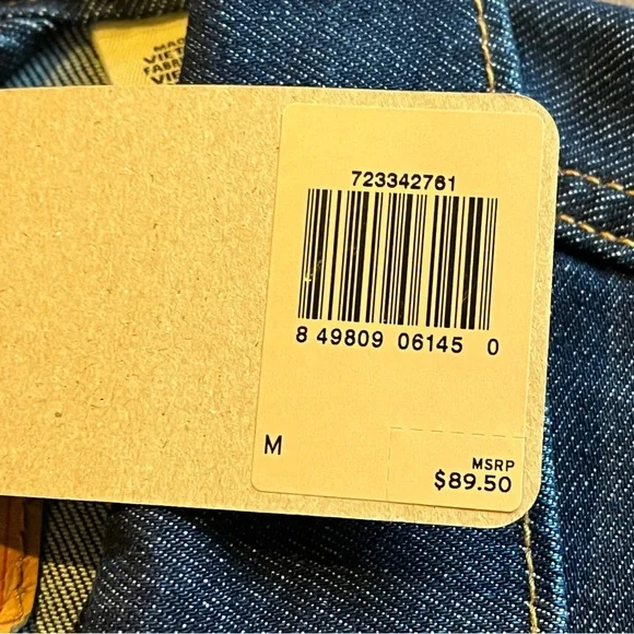 Levi’s Standard Trucker Denim Blue Jean Jacket Stretch Men’s Size Medium NWT - Picture 5 of 8